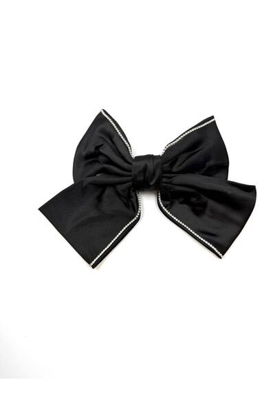 MD Moda Accessories مشبك شعر بفيونكة من الساتان مع تفاصيل حجرية