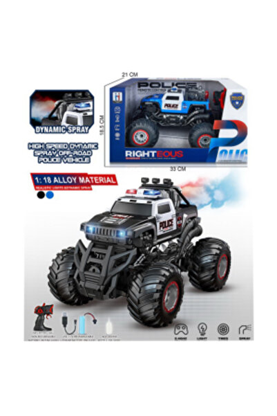 CasaDesteapta.ro Jucarie Monster Truck Poliție Telecomanda, 2.4GHz, Scara 1:1...