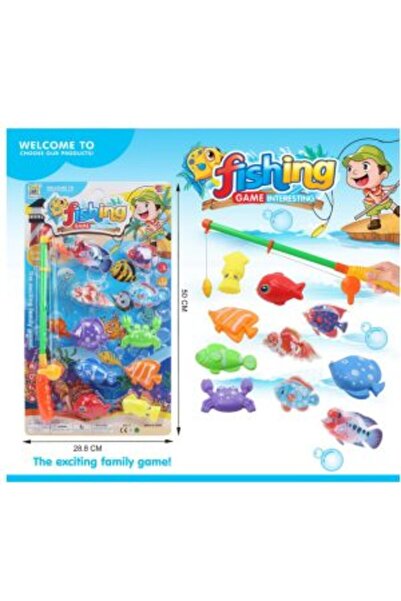 PlayFun Set Pescuit Magnetic pentru Copii – Undiță și 10 Creaturi Marine Colo...