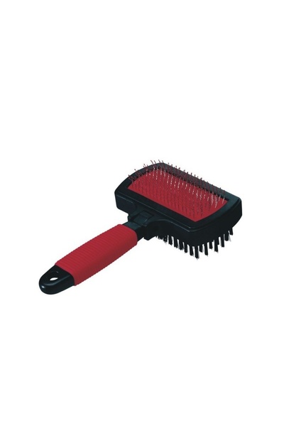 BIOTUR PET Perie dubla pentru caini, Tesala, 16 x 10 cm