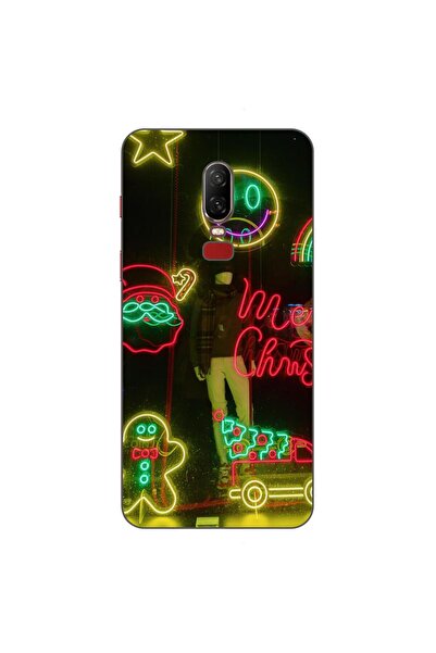 OEM Husa compatibila cu OnePlus 6 Silicon Gel Tpu Model Craciun Vitrina Neon ...