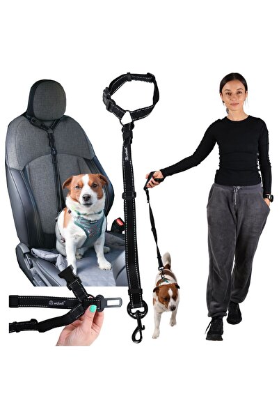 Mardil Lesa Auto 2in1 Si Lesa Scurta De Mana Pentru Caini, Siguranta In Masin...