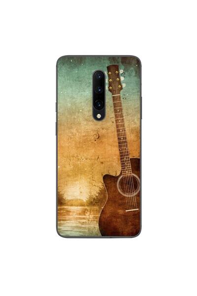 OEM Θήκη συμβατή με OnePlus 7 Pro από σιλικόνη gel TPU με σχέδιο vintage κιθάρας