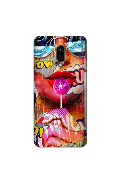 OEM Case compatible with OnePlus 6T Silicone Gel Tpu Pop Art Lolipop Pattern