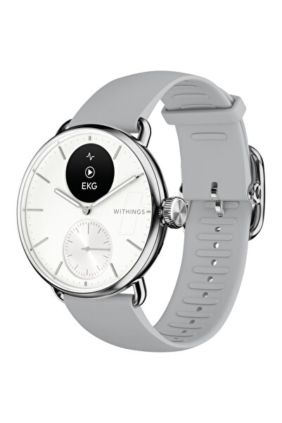 Withings Smartwatch ScanWatch 2 38mm OLED Sticlă de safir SpO2 Argintiu/Alb
