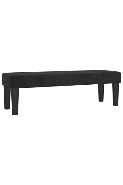 vidaxl Bancă, negru, 100x30x30 cm, catifea