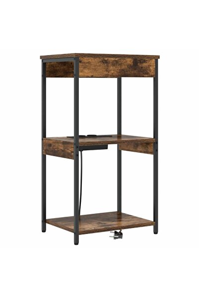 vidaxl Dulap de noapte Stejar fumuriu 41 x 31 x 76 cm Lemn compozit
