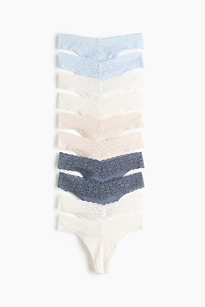 H&M 10'lu Dantel Thong Külot