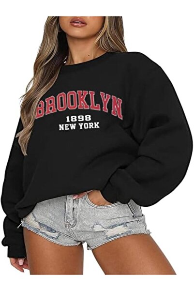 Other Pullover Women's Sweatshirt Letter Print Long Sleeve Crew Neck Autumn W...