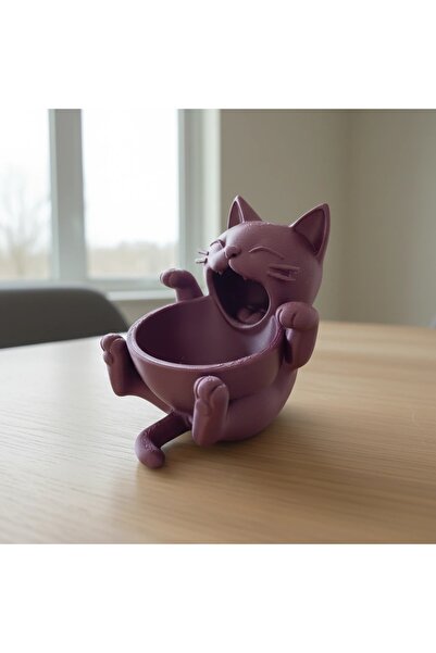 OEM Bol Decorativ Pisica pentru Obiecte Mici, Imprimare 3D, 15cm