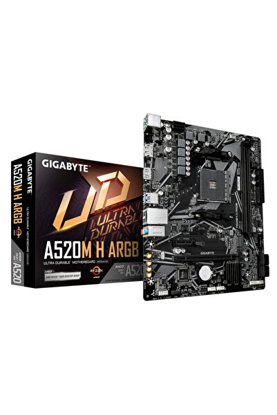Gigabyte A520M H ARGB Μητρική πλακέτα AMD AM4 DDR4 mATX M.2 SATA III Gigabit LAN
