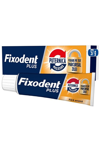 Fixodent Crema Adeziva pentru Proteza Dentara - Plus Strong Bite, 57 g