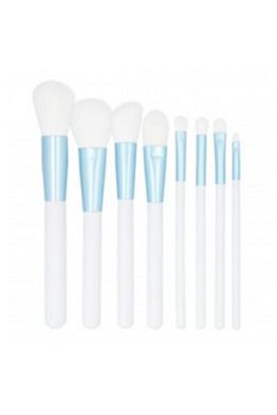 MIMO Set 9 Pensule Albe pentru Machiaj - Makeup Brush White, 9 buc