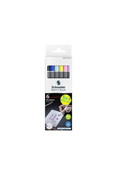 SCHNEIDER Paint-It 070 marker cu vârf de pensulă, set de 6, V1