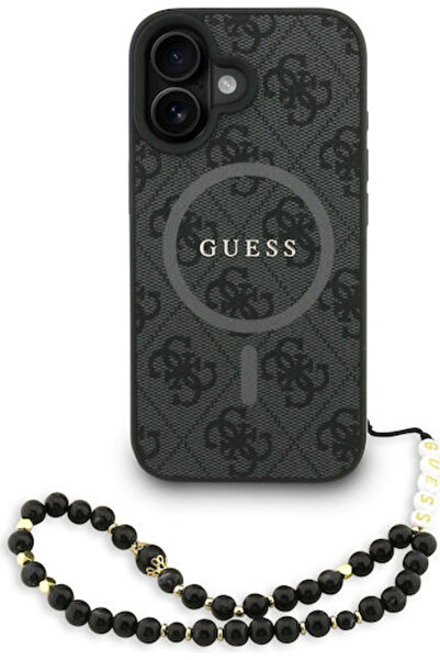 Guess Πίσω Κάλυμμα Συνθετικό Δέρμα Μαύρο (iPhone 16) Κωδικός: GUHMP16SP4GREGSK