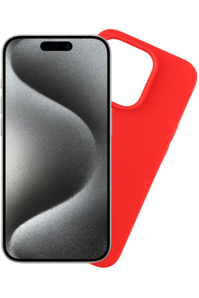 Other Volte-Tel Κόκκινη Θήκη Πλάτης Σιλικόνης για iPhone 15 Pro Max