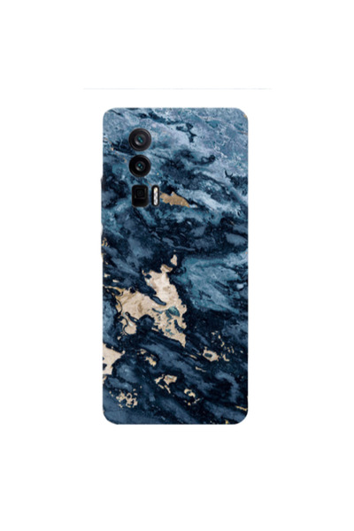 Other Xiaomi Poco F5 Pro Marble Blue Gold Transparent Silicone TPU Θήκη