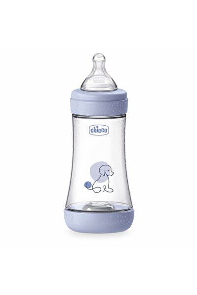 Chicco Biberon Perfect5 240ml, biofunctional, anti-colici, tetina silicon, fl...