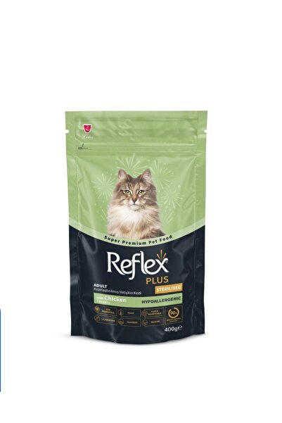 REFLEXX طعام جاف للقطط المعقمة بنكهة الدجاج بوزن 400 جرام.