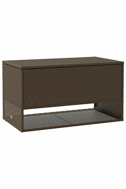 vidaxl Cutie de perne de exterior maro 100x55x55,5 cm Poly Rattan