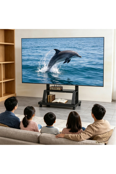 Snooe Mobile TV Stand for 32-75 Inch TVs with Adjustable Height, 100kg/220lbs...