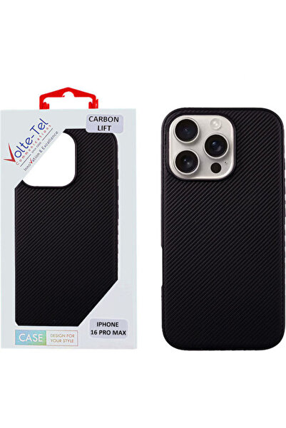 Other Volte-Tel Carbon Lift Πίσω Κάλυμμα Σιλικόνης Μαύρο (iPhone 16 Pro Max)