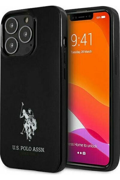 U.S. Polo Assn. Λογότυπο Αλόγων Πίσω Κάλυμμα Πλαστικό Μαύρο (iPhone 13 Pro Ma...