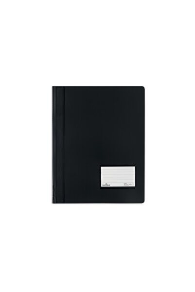 Durable Dosar din plastic cu șină și etichetă Duralux negru