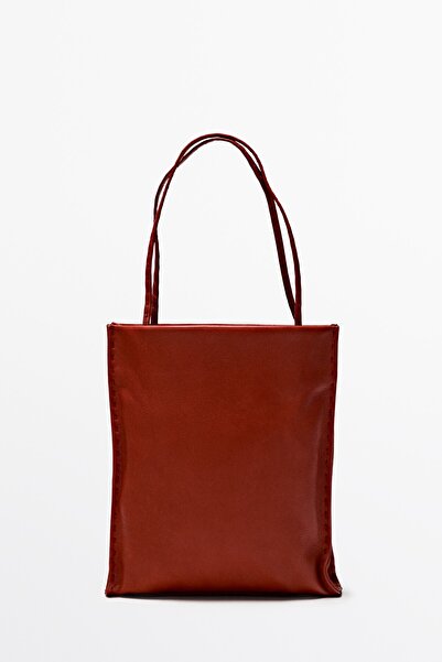 Massimo Dutti Napa deri çift bölmeli çanta