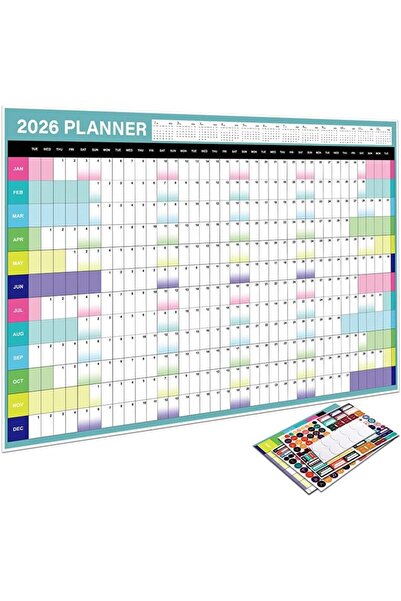Arabest 2026 Yearly Wall Calendar Planner,Jan 2026 - Dec 2026,23.1" x 34.6",J...