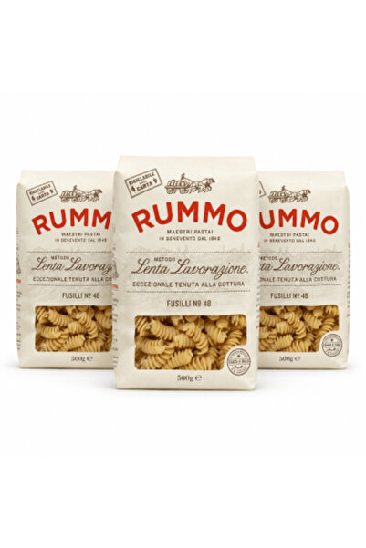 Rummo Set 3 x Paste Fusilli Nr. 48, 500 g, Metodă de prelucrare Lenta Lavoraz...