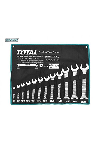 TOTAL Set 12 chei fixe - 6-32mm (INDUSTRIAL)