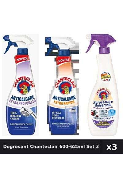 Chanteclair Set 3 Degresant 600-625ml - Extra Parfumat, Rapid, Lavanda