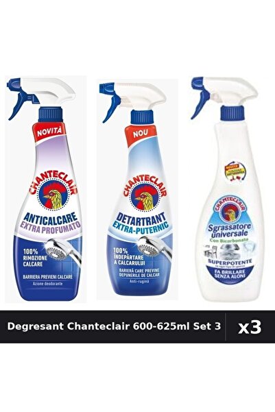Chanteclair Set 3 Degresant Universal 600-625ml - Bicarbonat, Extra Parfumat,...
