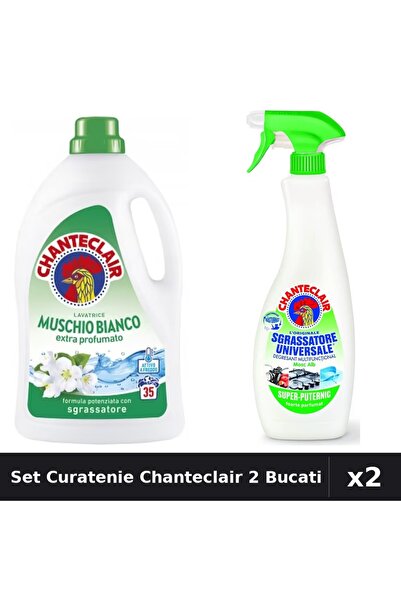 Chanteclair Set 2 Detergent și Degresant 1575ml 600ml - Mosc Alb, Lămâie