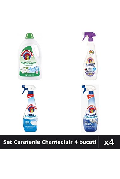 Chanteclair Set 4 Curatenie - Detergent 1575ml, Degresant 600ml, Anticalcar 6...
