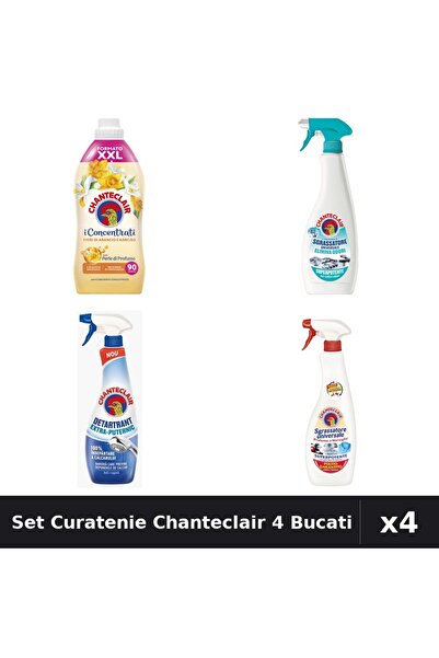 Chanteclair Set 4 Curatenie - Balsam 1800ml, Degresant 600ml, Detartrant 625ml