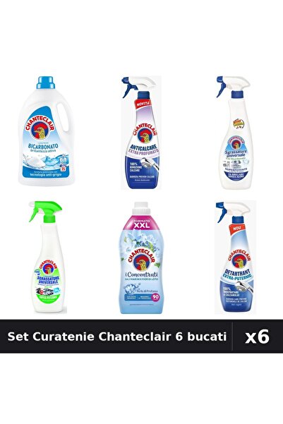 Chanteclair Set 6 Curatenie - Detergent, Degresant, Balsam - Bicarbonat, Lama...
