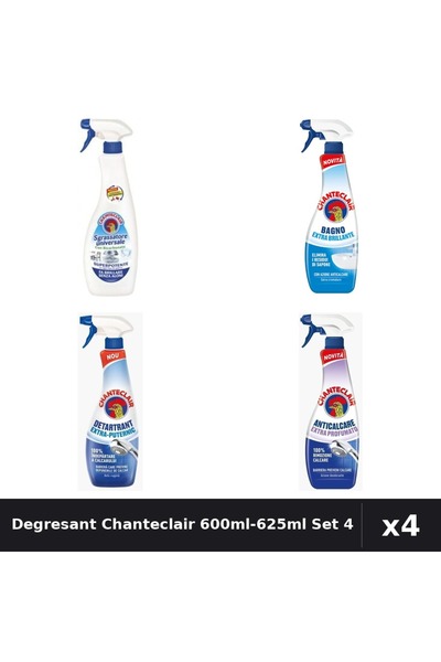 Chanteclair Set 4 Degresant Universal 600ml-625ml - Bicarbonat, Anticalcar, D...