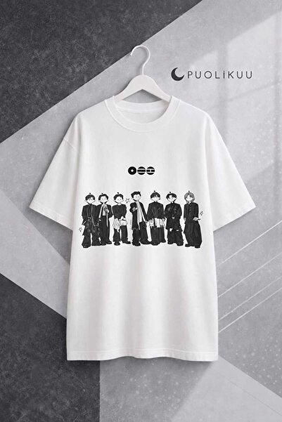 puolikuu Arirang World Tour BTS Štampano Oversize kroj majica
