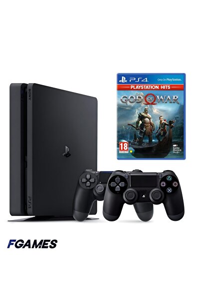 Sony Consola Playstation 4 Slim Ps4 500gb + Două controlere + God Of War Play...