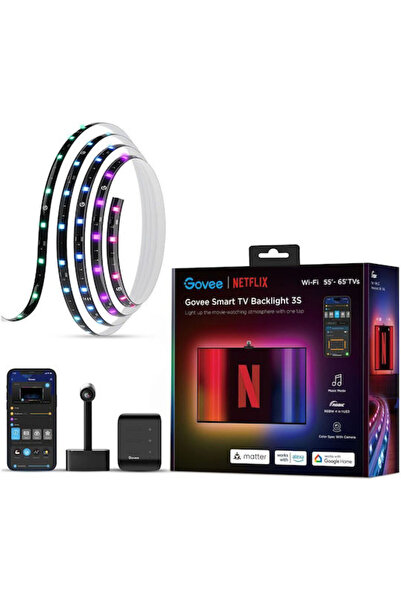 Govee Έξυπνη ταινία LED Netflix 3S Wi-Fi για τηλεόραση με τροφοδοτικό Κωδικός...