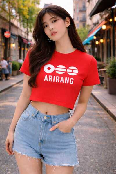 puolikuu Arirang World Tour Bts Printed Crop Tshirt