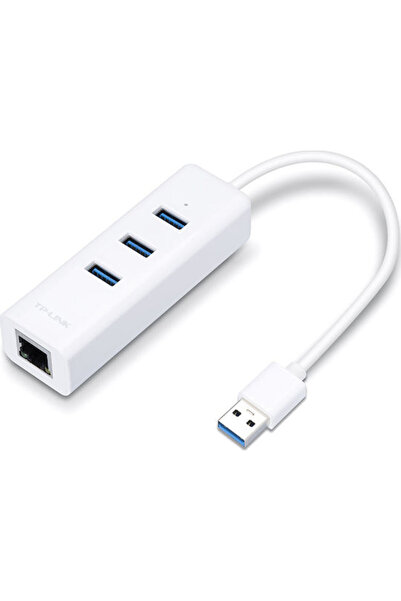 TP-LINK v1 Hub 3 Θύρες USB 3.0 με USB-A / Σύνδεση Ethernet Λευκό Κωδικός: UE330
