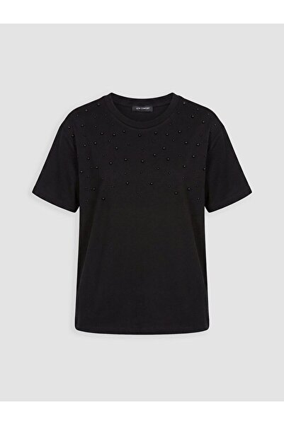 LC Waikiki Γυναικείο μπλουζάκι LCW Comfort με κεντημένες χάντρες και απαλή υφή