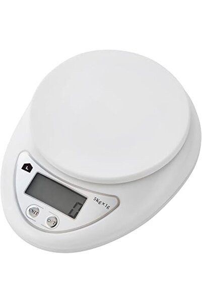 Lawazim Digital scale from - Max load 5000g, white - Digital kitchen scale fo...