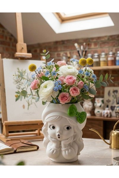 Ce'Den Vaza fetita " MISS BOW GREEN" #decoratiuni#cadouperfect#designinterior#homedecor