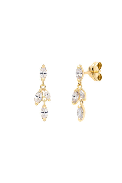 Lisa&Co. Gold Lis Bundle Earrings Yellow Gold / Zircon / White