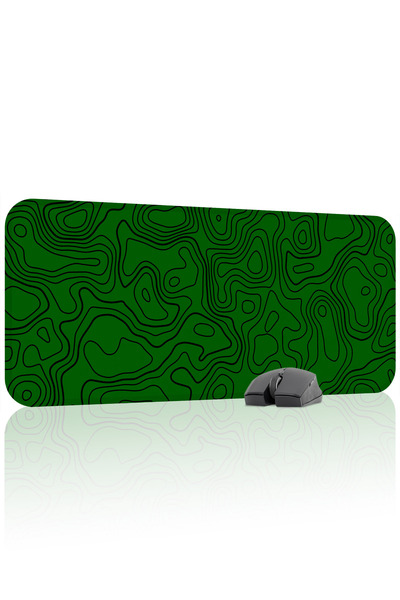 mousepad bastir Verde Negru 70x30 XL Fan Gaming Mouse Pad Bază anti-alunecare...