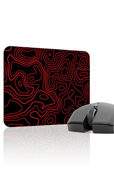 mousepad bastir Black Red 22X18 Fan Gaming Player Mouse Pad Non-Slip Base Sma...